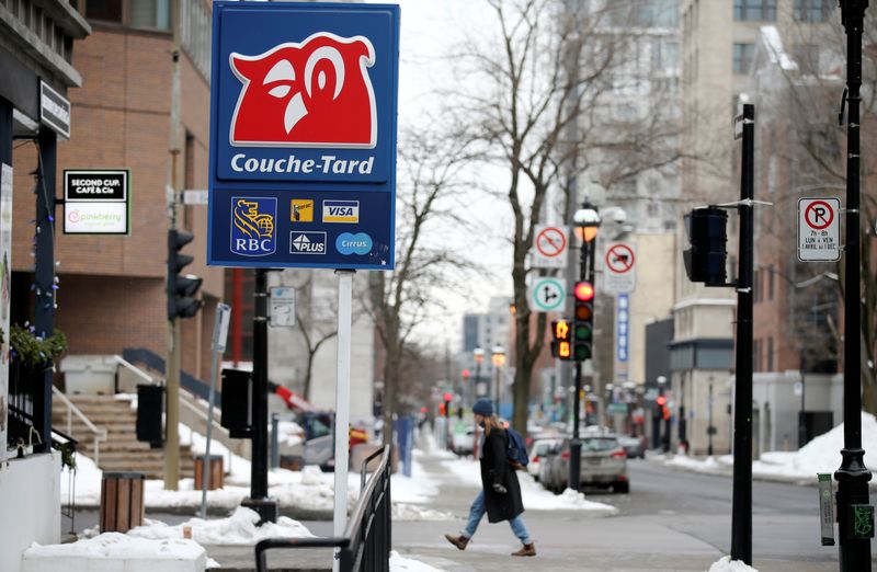 © Reuters. FILE PHOTO: A Couche-Tard convenience store is seen in Montreal, Quebec, Canada January 13, 2021.  REUTERS/Christinne Muschi/File Photo