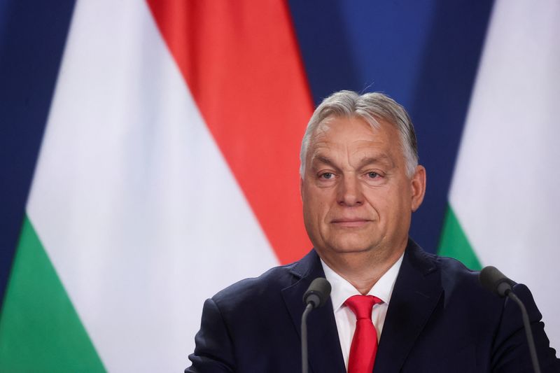 &copy; Reuters. Viktor Orbán em Budapesten 14/11/2024   REUTERS/Bernadett Szabo