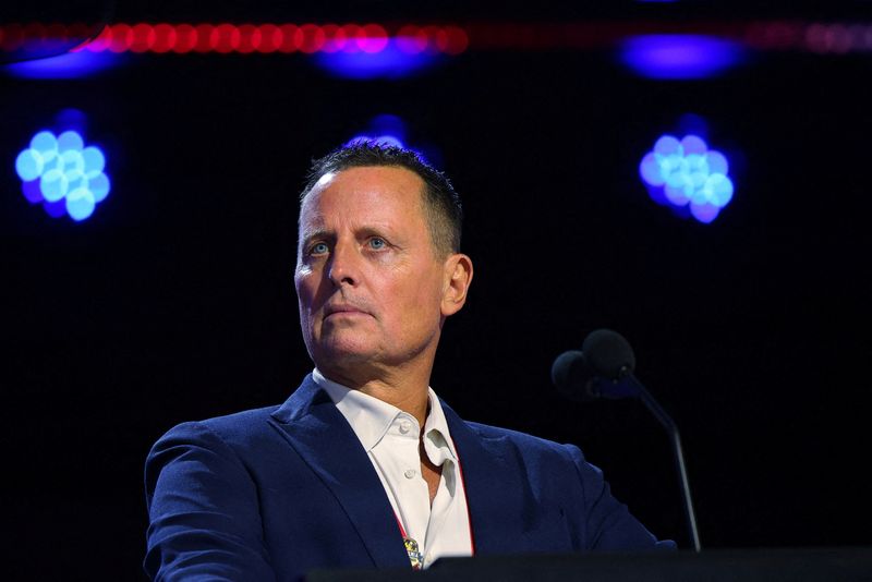 &copy; Reuters. FILE PHOTO: Richard Grenell, former U.S. Ambassador to Germany, stands onstage ahead of the Republican National Convention in Milwaukee, Wisconsin, U.S., July 14, 2024.  REUTERS/Brian Snyder/File Photo