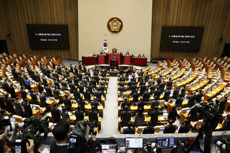 © Reuters. National Assembly, Seoul, December 7, 2024. Jeon Heon-Kyun/Pool via REUTERS