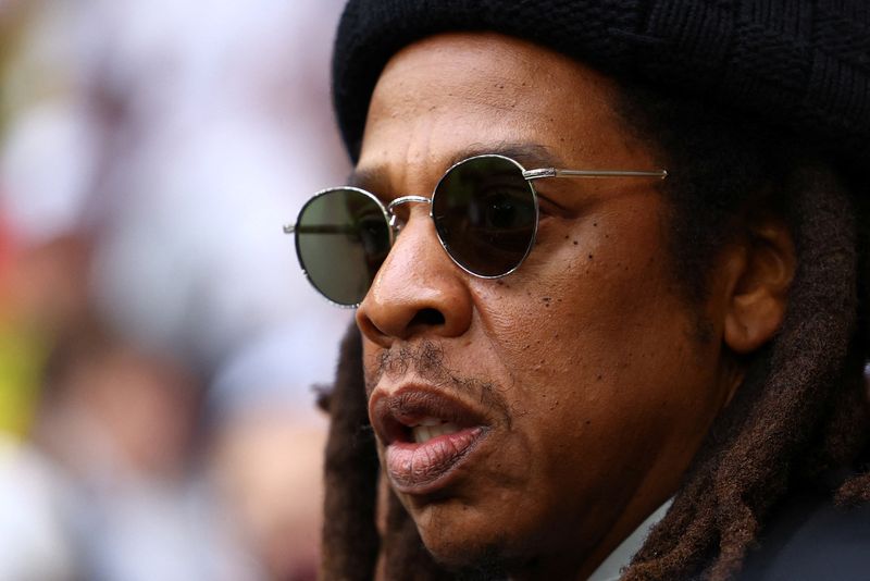 &copy; Reuters. FILE PHOTO: Recording artist Jay-Z is pictured before the Champions League Final at Wembley Stadium, London, Britain - June 1, 2024 REUTERS/Hannah Mckay/File Photo