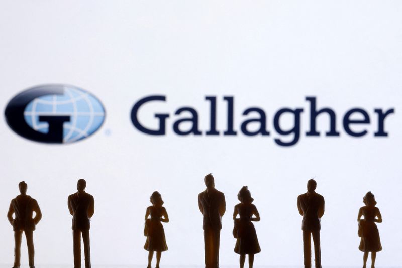 © Reuters. Arthur J Gallagher logo is seen in this illustration taken November 10, 2024. REUTERS/Dado Ruvic/Illustration/File Photo