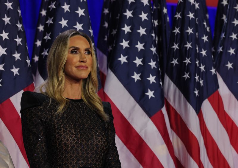 &copy; Reuters. FILE PHOTO: Lara Trump looks on during Republican presidential nominee and former U.S. President Donald Trump's rally, at the Palm Beach County Convention Center in West Palm Beach, Florida, U.S., November 6, 2024. REUTERS/Brian Snyder/File Photo