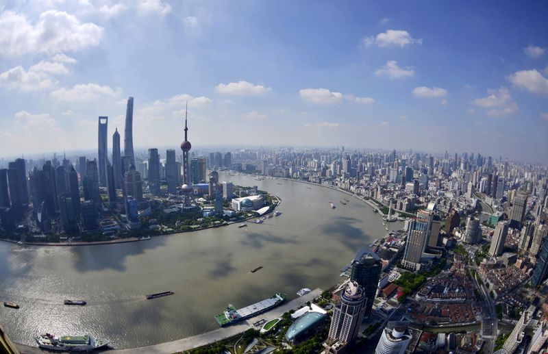 &copy; Reuters. FILE PHOTO: A general view shows the Shanghai city skyline on a sunny day in Shanghai, China, September 11, 2015. REUTERS/Stringer/File Photo