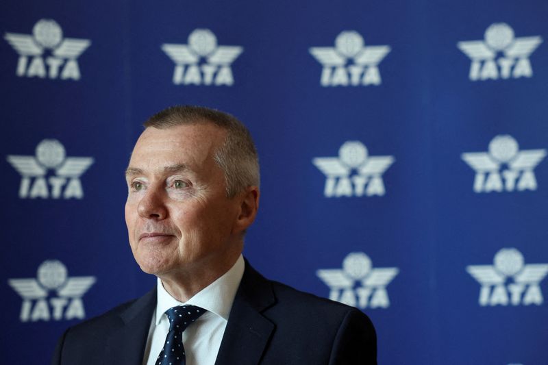 © Reuters. FILE PHOTO: IATA Director General Willie Walsh looks on during an interview with Reuters in Dubai, United Arab Emirates, June 2, 2024. REUTERS/Amr Alfiky/File Photo