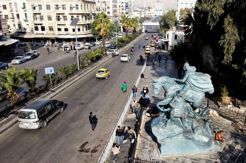 &copy; Reuters. Imagem de drone em Damascon 10/12/2024   REUTERS/Mahmoud Hassano