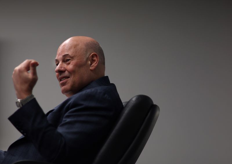 &copy; Reuters. U.S. Postmaster General Louis DeJoy responds to a question during an interview with Reuters at the U.S. Postal Service Headquarters in Washington, U.S., April 20, 2022. Picture taken April 20, 2022. REUTERS/Leah Millis/File Photo