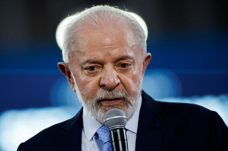 &copy; Reuters. FILE PHOTO: Brazil's President Luiz Inacio Lula da Silva speaks during the opening of the National Construction Industry meeting at the headquarters of the Brazilian National Confederation of Industry (CNI) in Brasilia, Brazil November 26, 2024. REUTERS/A