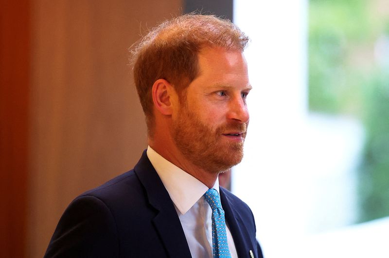 © Reuters. FILE PHOTO: Britain's Prince Harry attends the WellChild 2024 awards ceremony in London, Britain September 30, 2024. REUTERS/Hannah McKay/File Photo