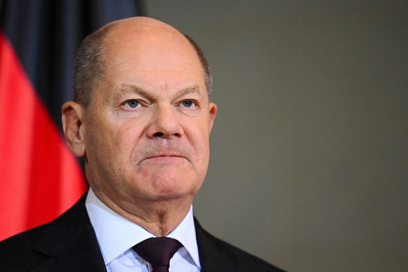 &copy; Reuters. FILE PHOTO: German Chancellor Olaf Scholz gives a statement after Syrian rebels announced that they have ousted Syria's Bashar al-Assad, in Berlin, Germany December 8, 2024. REUTERS/Annegret Hilse/File Photo