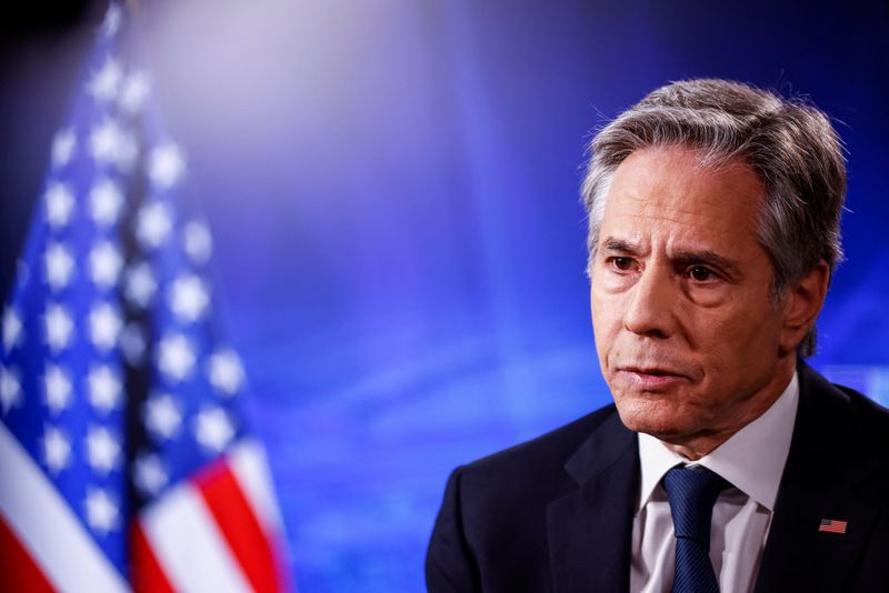 © Reuters. U.S. Secretary of State Antony Blinken attends an interview, in Brussels, Belgium December 4, 2024. REUTERS/Johanna Geron/File Photo