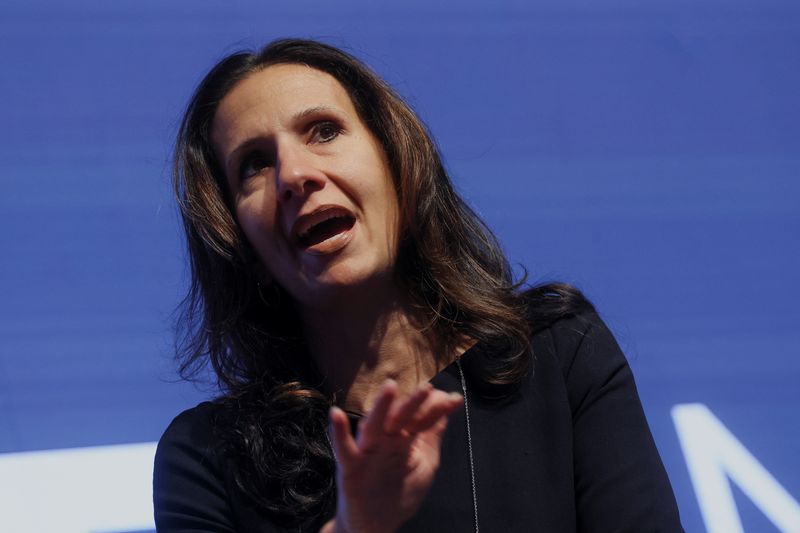 © Reuters. FILE PHOTO: NYSE (The New York Stock Exchange) President Lynn Martin speaks during a Reuters NEXT Newsmaker event in New York City, U.S., November 30, 2022. REUTERS/Brendan McDermid/File Photo