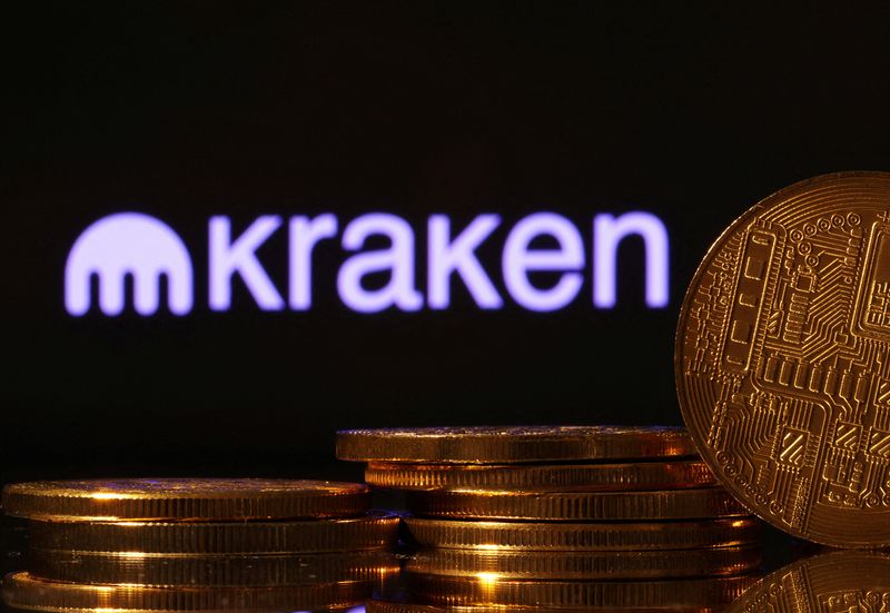 © Reuters. FILE PHOTO: Kraken cryptocurrency exchange logo is seen in this illustration taken July 28, 2022. REUTERS/Dado Ruvic/Illustration/File Photo