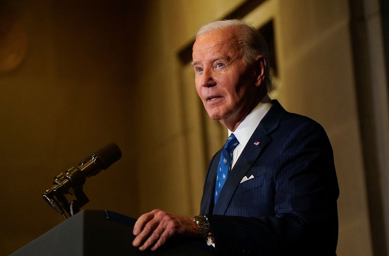 &copy; Reuters. FILE PHOTO: U.S. President Joe Biden delivers remarks during the Tribal Nations Summit at the Department of the Interior in Washington, D.C., U.S., December 9, 2024. REUTERS/Elizabeth Frantz/File Photo