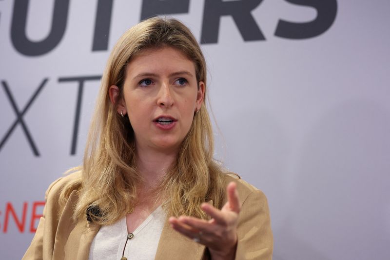 © Reuters. Molly Alter, Partner of Northzone, speaks during the Reuters NEXT conference, in New York City, New York, U.S., December 11, 2024. REUTERS/Brendan McDermid