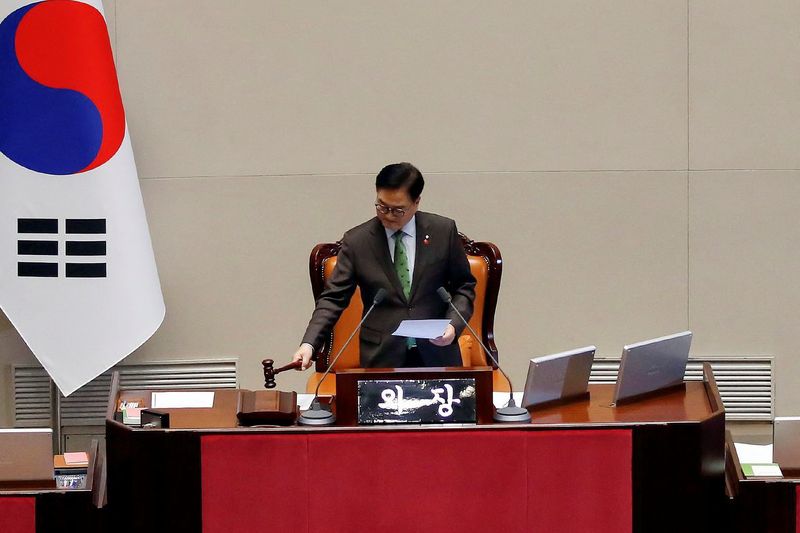 © Reuter. Woo Won-shik, président de l'Assemblée nationale, le 14 décembre 2024. Woohae Cho/Pool via REUTERS