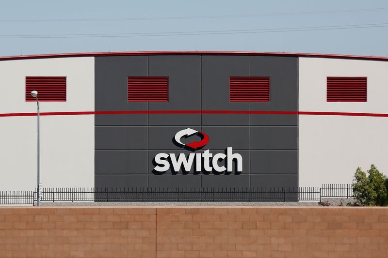 &copy; Reuters. The Switch logo is pictured on a data center in Las Vegas, Nevada, U.S., October 6, 2017. REUTERS/Chris Wattie/File Photo