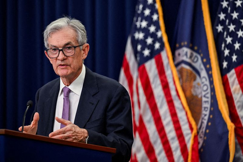 © Reuters. Chair do Federal Reserve, Jerome Powell, durante coletiva de imprensa, em Washington, nos EUA
07/11/2024
REUTERS/Annabelle Gordon