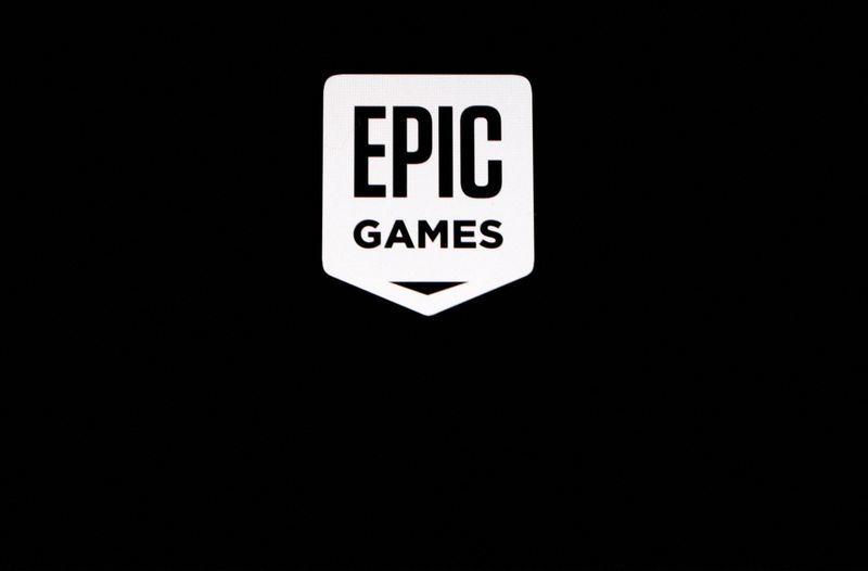 © Reuters. FILE PHOTO: The logo of Epic Games, maker of the popular video game Fortnite, is pictured on a screen in this picture illustration August 14, 2020. REUTERS/Brendan McDermid/Illustration/File Photo