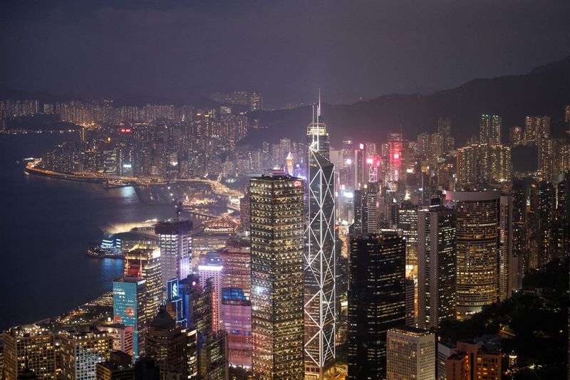 &copy; Reuters. FILE PHOTO: An evening view of the financial Central district and Victoria Harbour in Hong Kong, China, May 9, 2023. REUTERS/Tyrone Siu/File Photo