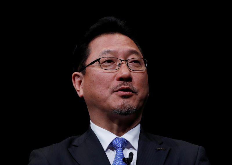 © Reuters. FILE PHOTO: Nissan Motor executive officer and vice-COO Jun Seki  speaks during a news conference at Nissan Motor headquarters in Yokohama, Japan, December 2, 2019. REUTERS/Kim Kyung-Hoon/File Photo