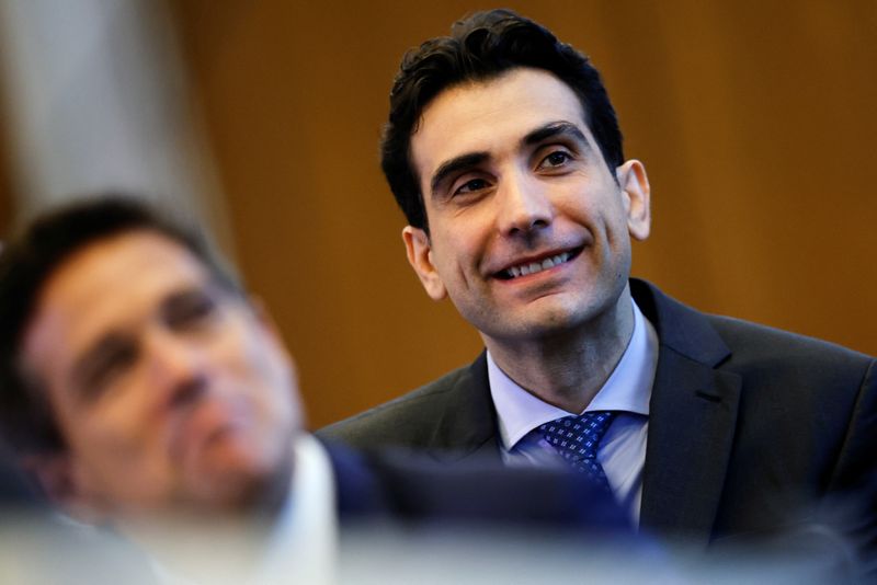 © Reuters. Diretor de Política Monetária e futuro presidente do Banco Central, Gabriel Galípolo, participa de entrevista coletiva à imprensa na sede da autarquia, em Brasília
19/12/2024
REUTERS/Adriano Machado