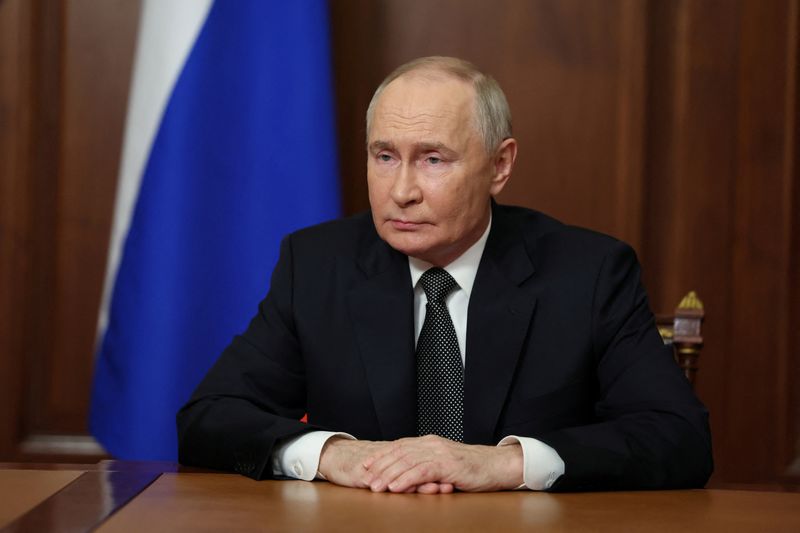 &copy; Reuters. Presidente russo Vladimir Putin em Moscoun 21/11/2024   Sputnik/Vyacheslav Prokofyev