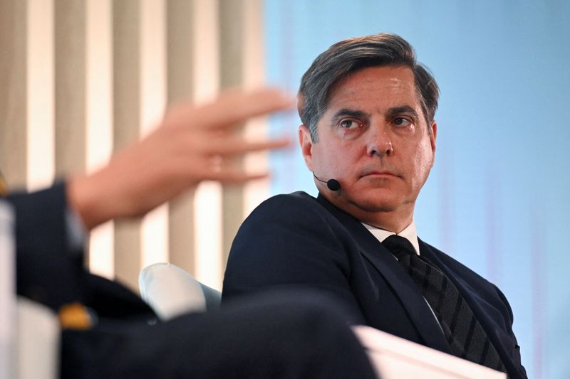 &copy; Reuters. FILE PHOTO: CEO of Venture Global LNG Michael Sabel speaks on a panel during CERAWeek by S&P Global in Houston, Texas, U.S. March 19, 2024. REUTERS/Callaghan O'Hare/File Photo