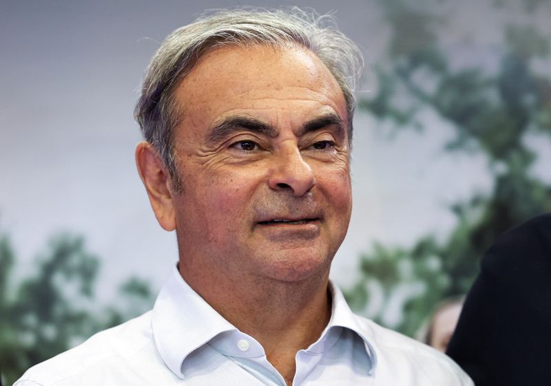 © Reuters. Former Nissan Chairman Carlos Ghosn during the opening of the Beirut Sports Festival in Beirut, Lebanon, May 23, 2024. Photograph: Emily Madi/Reuters