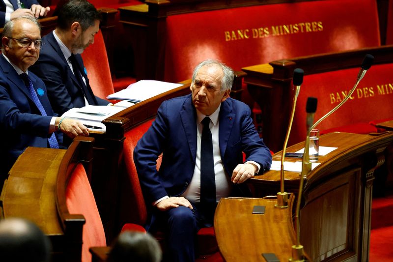 © Reuters. FILE PHOTO: French Prime Minister Francois Bayrou attends the questions to the Prime Minister session at the National Assembly in Paris, France, December 17, 2024. REUTERS/Sarah Meyssonnier/File Photo