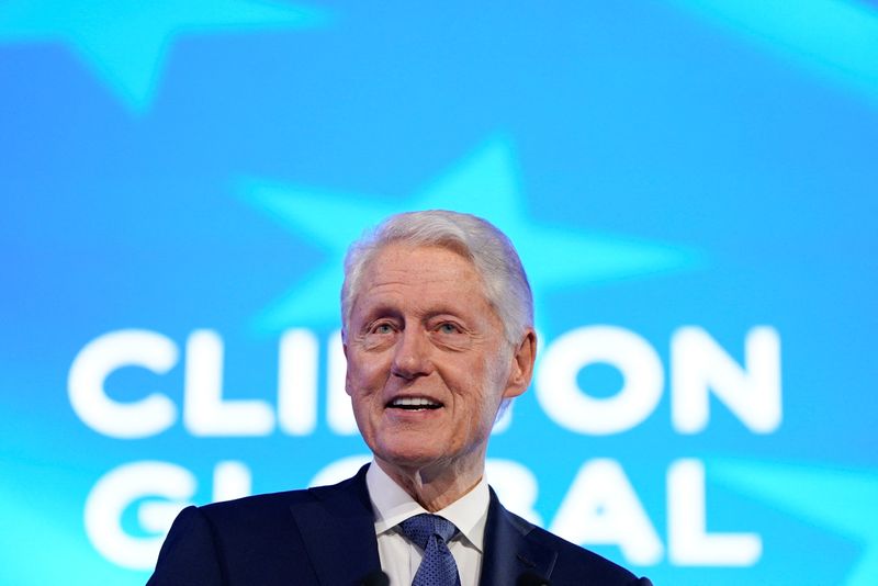 &copy; Reuters. Former U.S. President Bill Clinton speak speaks during the Clinton Global Initiative event, in New York, U.S., September 23, 2024. REUTERS/Elizabeth Frantz/File photo