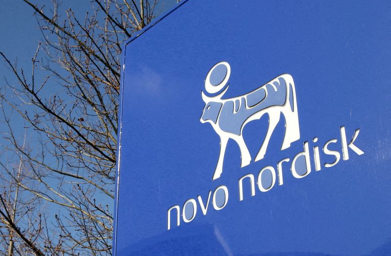 &copy; Reuters. FILE PHOTO: A view shows the logo of Novo Nordisk at the company's office in Bagsvaerd, on the outskirts of Copenhagen, Denmark, March 8, 2024. REUTERS/Tom Little//File Photo