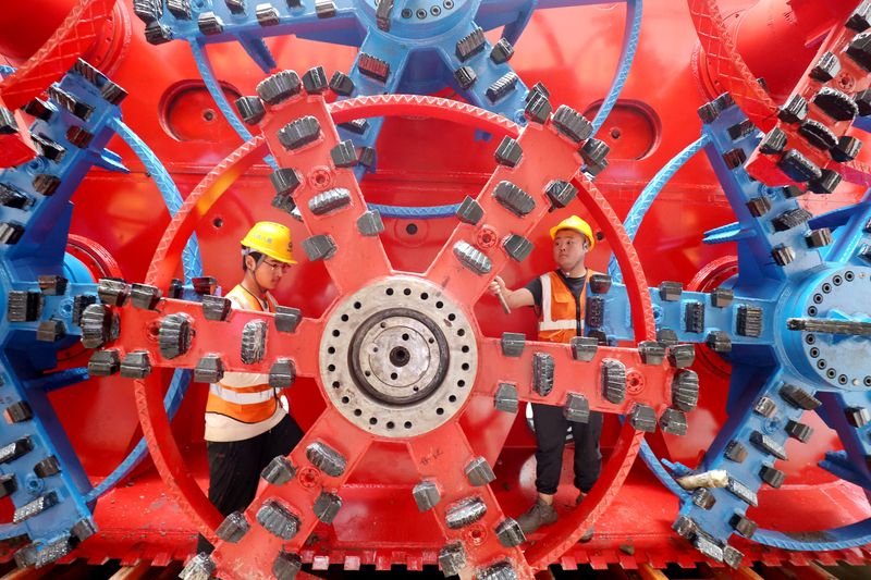 &copy; Reuters. Construção de estação ferroviária em Huzhou, Chinan17/10/2024. China Daily via REUTERS