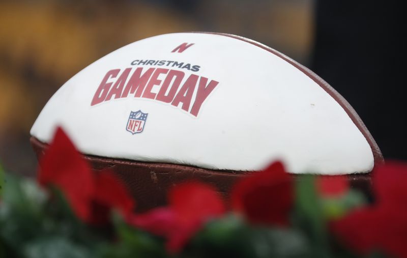 &copy; Reuters. Dec 25, 2024; Pittsburgh, Pennsylvania, USA;  Netflix Christmas GameDay cake seen after the Kansas City Chiefs defeated the Pittsburgh Steelers at Acrisure Stadium. Mandatory Credit: Charles LeClaire-Imagn Images