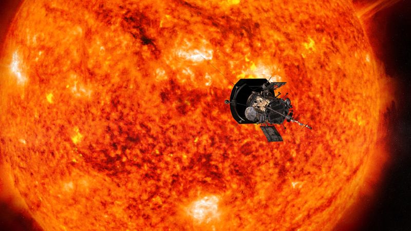 &copy; Reuters. Conceito artístico de 2018 mostra sonda espacial Parker Solar Probe voando em direção à atmosfera externa do SolnNASA/Johns Hopkins APL/Steve Gribben/Divulgação via REUTERS