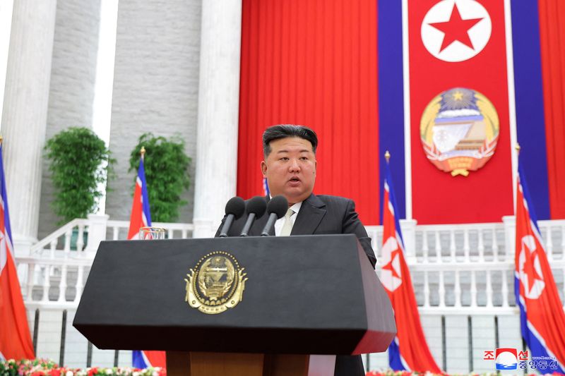 &copy; Reuters. FILE PHOTO: North Korean leader Kim Jong Un meets with leading officials of the Workers' Party of Korea in Pyongyang, North Korea, in this photo released by North Korea's official Korean Central News Agency on September 10, 2024. KCNA via REUTERS/File Pho