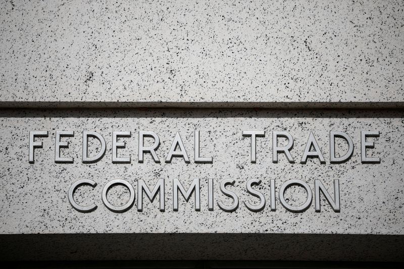 © Reuters. FILE PHOTO: A view of signage at the Federal Trade Commission (FTC) headquarters in Washington, D.C., U.S., November 24, 2024. REUTERS/Benoit Tessier/File Photo