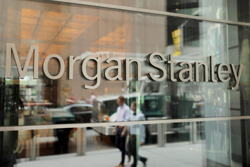 &copy; Reuters. Logo do Morgan Stanley em edifício do banco, em Nova York, nos EUAn16/07/2018nREUTERS/Lucas Jackson