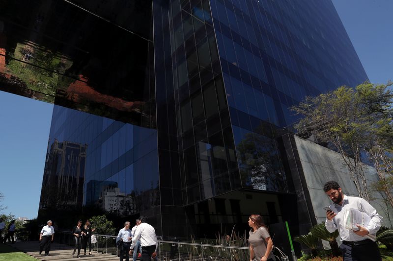 &copy; Reuters. FILE PHOTO: BTG Pactual bank headquarters is pictured in Sao Paulo, Brazil October 3, 2019. REUTERS/Amanda Perobelli/File Photo