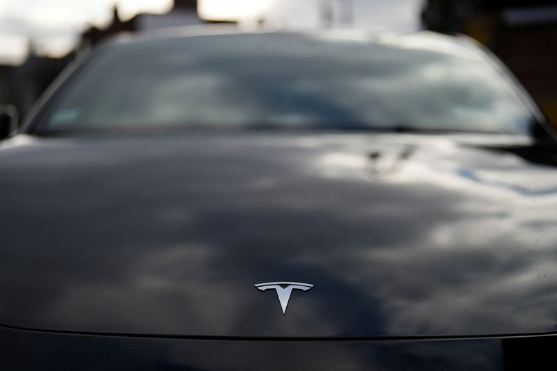 &copy; Reuters. FILE PHOTO: A Tesla car is parked in the Meatpacking District of New York City, U.S., January 02, 2025. REUTERS/Adam Gray/File Photo