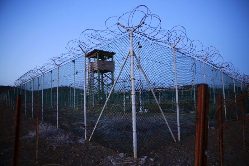 &copy; Reuters. FILE PHOTO: Chain link fence and concertina wire surrounds a deserted guard tower within Joint Task Force Guantanamo's Camp Delta at the U.S. Naval Base in Guantanamo Bay, Cuba March 21, 2016.  REUTERS/Lucas Jackson/File Photo