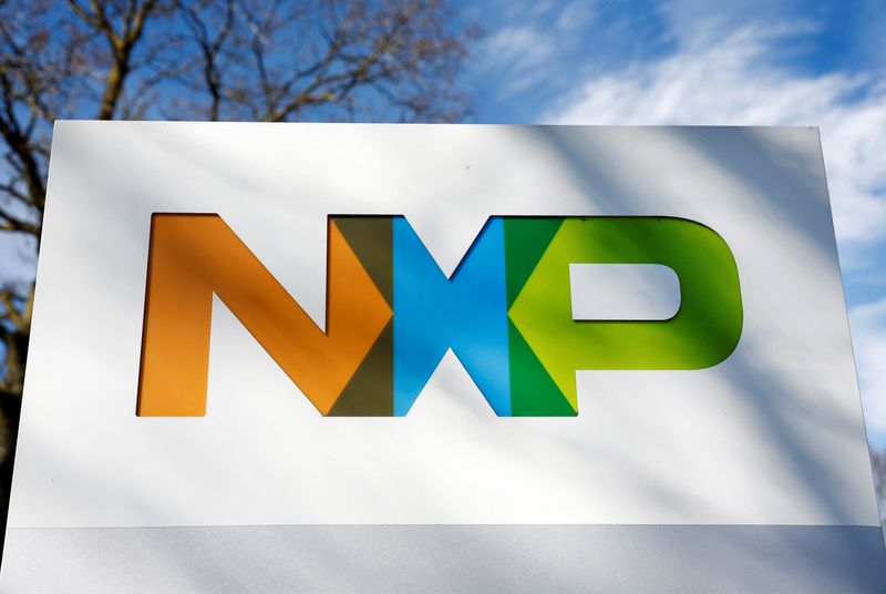 &copy; Reuters. A view shows a logo at NXP semiconductors computer chip fabrication plant in Nijmegen, Netherlands March 14, 2024. REUTERS/Piroschka van de Wouw/File Photo