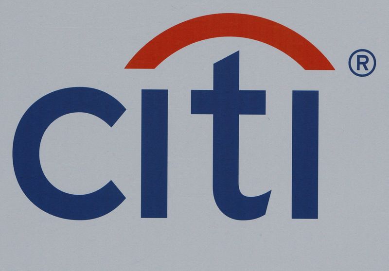 &copy; Reuters.  FILE PHOTO: The logo of Citibank is seen on a board at the St. Petersburg International Economic Forum 2017 (SPIEF 2017) in St. Petersburg, Russia, June 1, 2017. REUTERS/Sergei Karpukhin/File Photo