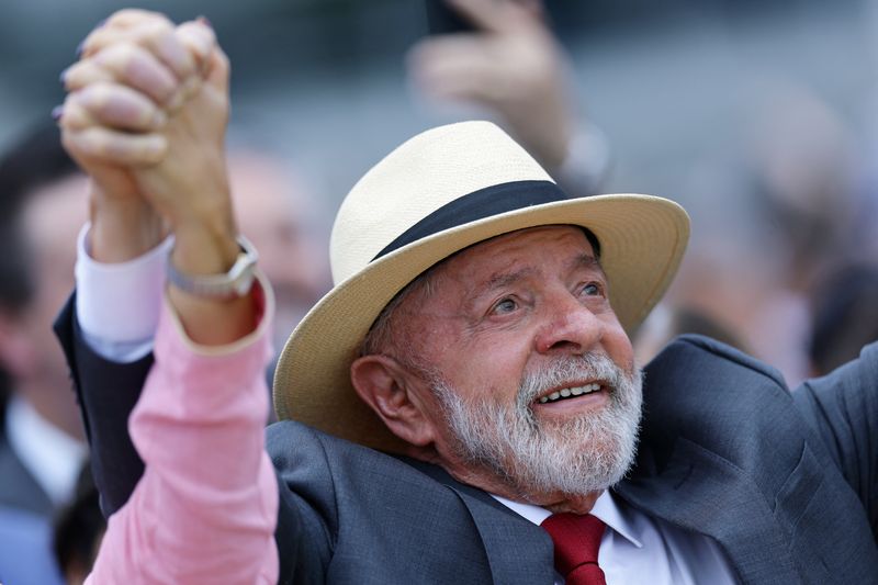 &copy; Reuters. FILE PHOTO: Brazil's President Luiz Inacio Lula da Silva takes part in a ceremony marking the second anniversary of January 8th acts against democracy in Brasilia, Brazil, January 8, 2025. REUTERS/Ueslei Marcelino/File Photo