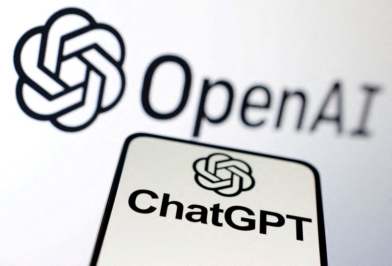 &copy; Reuters. FILE PHOTO: OpenAI and ChatGPT logos are seen in this illustration taken, Feb. 3, 2023. REUTERS/Dado Ruvic/Illustration/File Photo