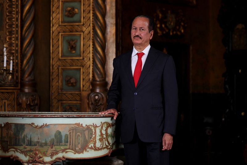 &copy; Reuters. FILE PHOTO: CEO of DAMAC Properties Hussain Sajwani listens as U.S. President-elect Donald Trump (not pictured) makes remarks, at Mar-a-Lago in Palm Beach, Florida, U.S. January 7, 2025. REUTERS/Carlos Barria/File Photo