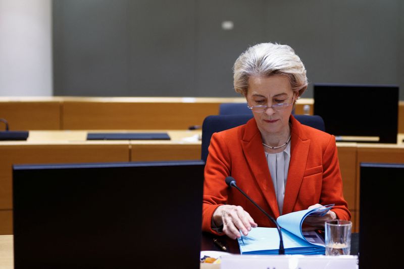 &copy; Reuters. FILE PHOTO: European Commission President Ursula von der Leyen attends a European Union and Western Balkans countries' summit in Brussels, Belgium, December 18, 2024. REUTERS/Johanna Geron/File Photo