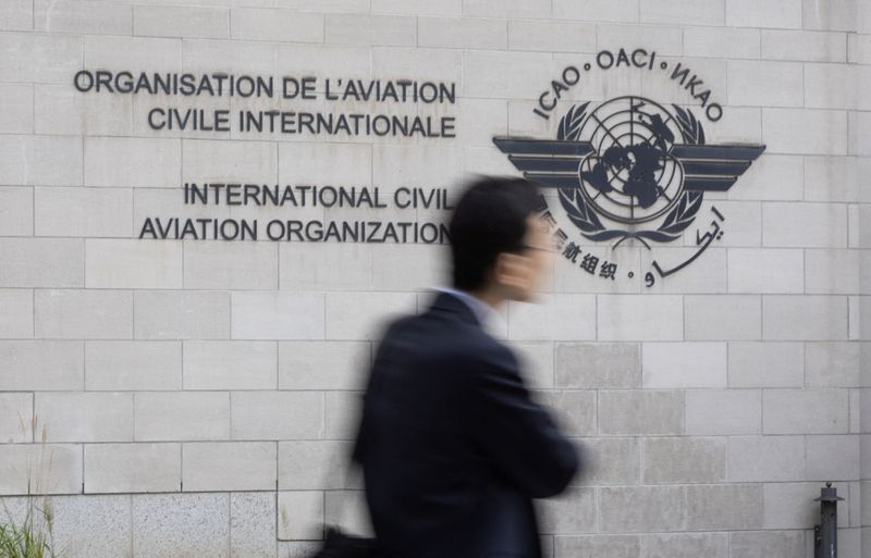 © Reuters. Members of the International Civil Aviation Organization (ICAO) agency arrive at ICAO headquarters in Montreal, Quebec, Canada October 1, 2022.  REUTERS/Christinne Muschi/File Photo