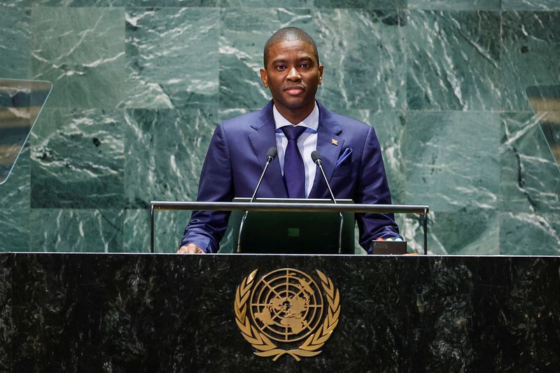 &copy; Reuters. FILE PHOTO: Grenada’s Prime Minister Dickon Mitchell addresses the 78th Session of the U.N. General Assembly in New York City, U.S., September 22, 2023.  REUTERS/Eduardo Munoz/File Photo