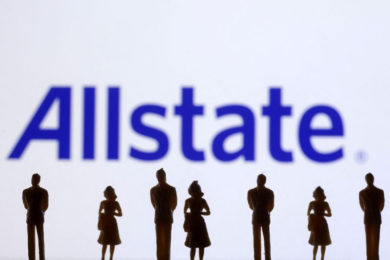 © Reuters. FILE PHOTO: Allstate logo is seen in this illustration taken November 10, 2024. REUTERS/Dado Ruvic/Illustration